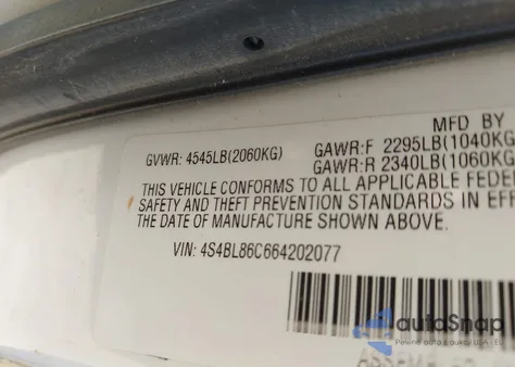 2006 Subaru Outback 3.0R L.l. Bean Edition from USA, damaged, VIN 4S4BL86C664202077